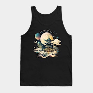 Japanese Temple Tokyo  Asian Inspired Retro Japan Tank Top